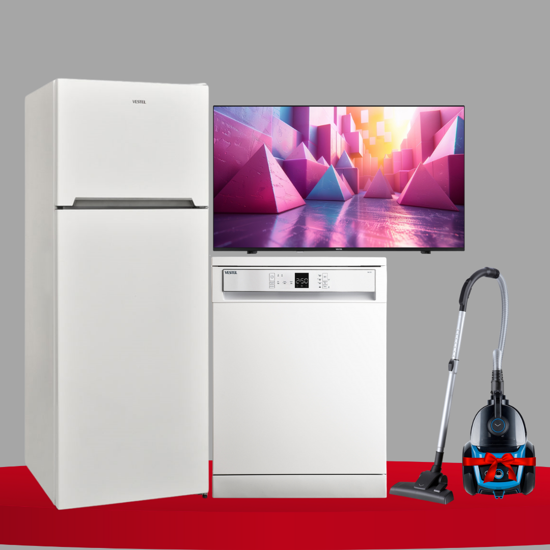Vestel NF 52111 NO-FROST 520 LT.BZD+BM 3121 3 PRG BM+50U 126 Ekran 4K SmarT TV