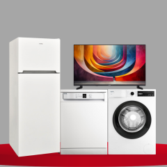 Vestel Kırık Beyaz Beyaz Eşya Seti Çeyiz Paketi(NF52111+BM3121+CM106321+43FT)