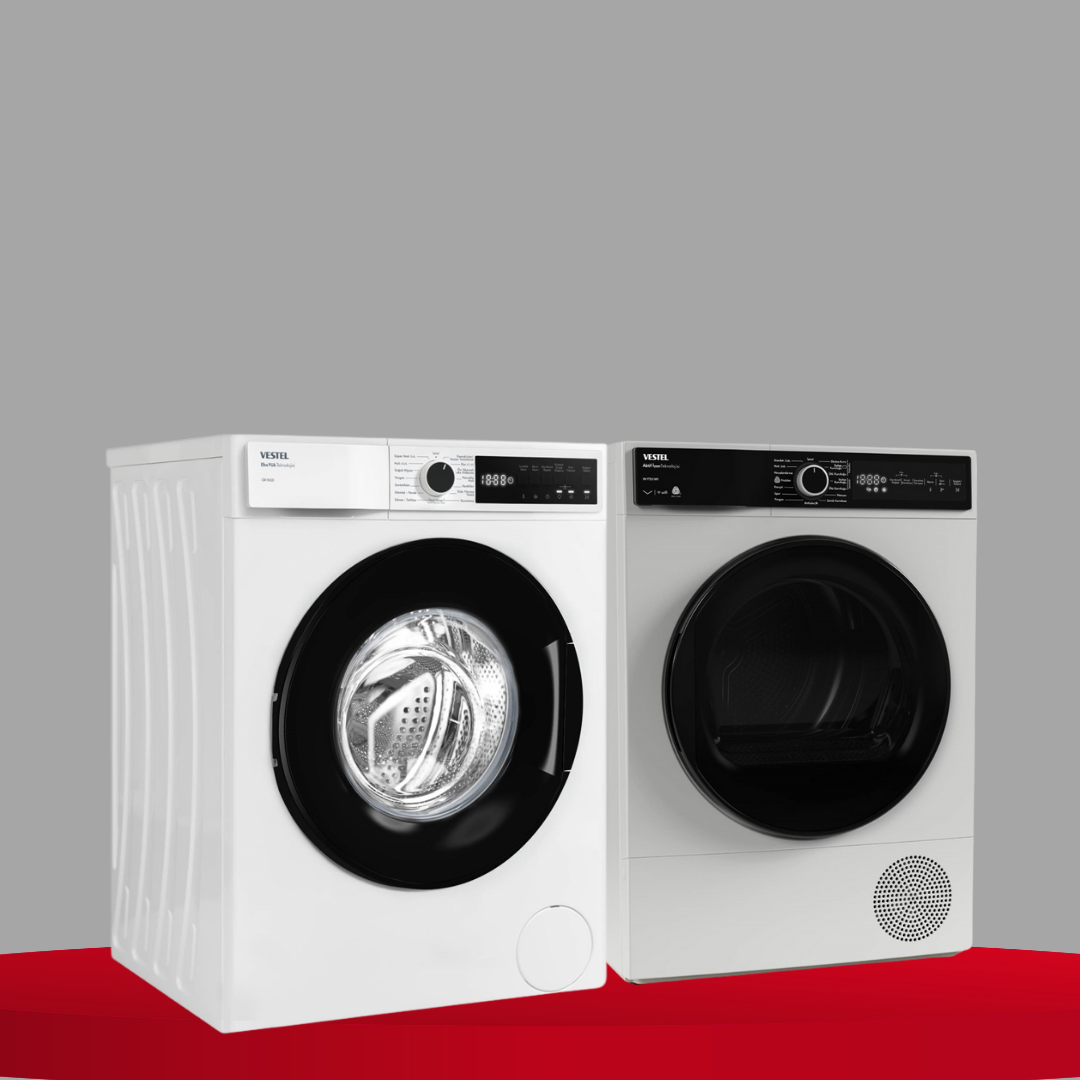 Vestel 2'li Beyaz Eşya Seti (CMI 96321 Çamaşır + KM 97202 Kurutma)