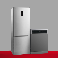 Vestel 2'li Inoks Beyaz Eşya Seti (NFK60122 EX Buzdolabı + BM 5302 X Bulaşık)