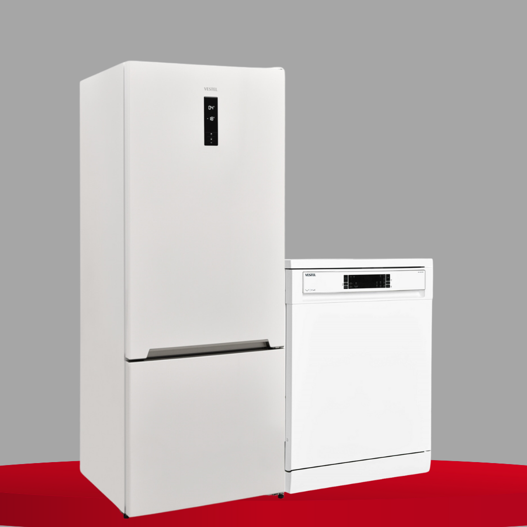 Vestel 2'li Beyaz Eşya Seti (NFK52112 E Buzdolabı + BM 4212 Bulaşık)