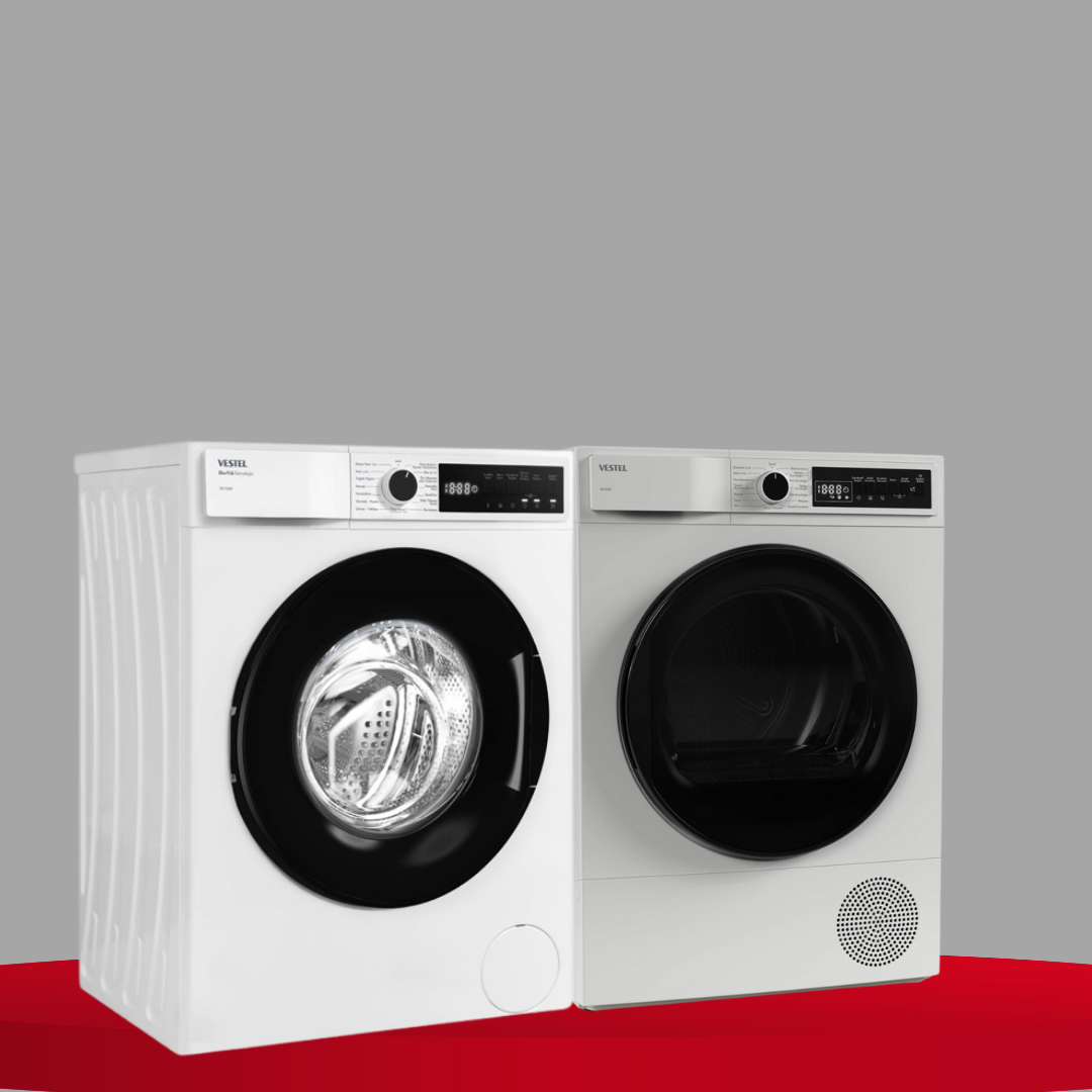 Vestel 2'li Beyaz Eşya Seti (CMI 76301 Çamaşır + KM 76201 Kurutma)